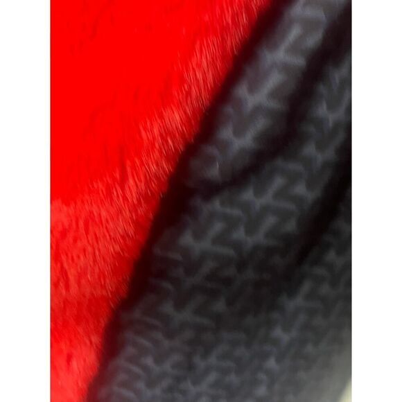 Zadig & Voltaire Jacket M/L Red Freeze Color Faux Fur Coat Medium Large - Picture 7 of 9